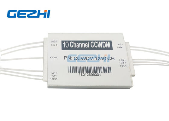 Optische vezelcomponenten 1491nm Optische passieve 1x10 kanalen Compacte CWDM-module