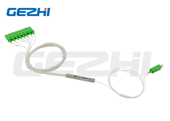kopen 1x8 Fiber Optic PLC Splitter Blockness Roestvrijstalen buis G657A1 SC/APC Connector In GEPON, FTTH online manufacture
