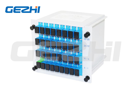 kopen SC APC 1X32 FTTH glasvezel splitter invoegtype Card PLC Splitter LGX cassette plc cassette splitter online manufacture