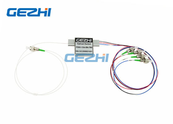 kopen De zichtbare Lichte Schakelaar van de Vezel Optische Schakelaars FC/APC van 760nm 1x4 online manufacture