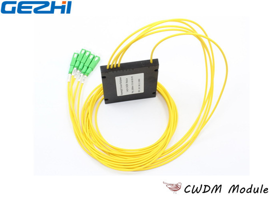Gele ABS van 1x4 CWDM Mux Demux typen 1270 - 1610nm-Golflengte voor Lijn Controle