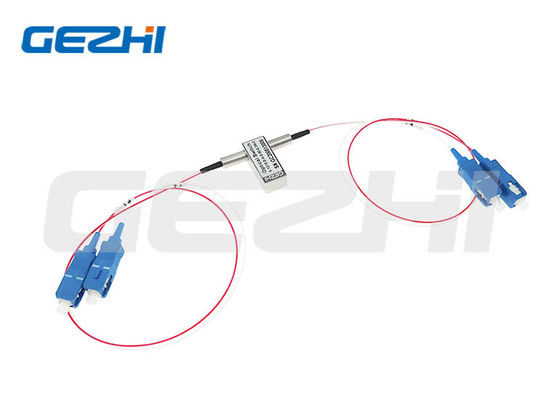 3V 2x2B glasvezel-optische schakelaar met golflengte 1260-1650 nm en vergrendelings- of niet-vergrendelingscontrole