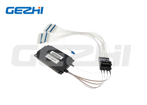 DWDM-netwerken op lange afstand Hoge stabiliteit 1x48 kanaal 100 GHz Athermisch AWG DWDM Mux Demux-module Flat-top of Gauss-type