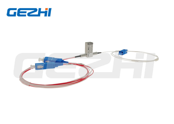 1X2 mechanische optische schakelaar 1310/1550nm SM 5V niet-Sluit 0.5m met/zonder schakelaar