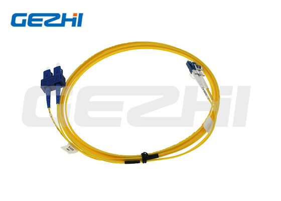 Pvc 2 het Flardkoord LC van de Kern Duplexvezel aan Sc-de Kabel van het Vezelflard voor FTTH