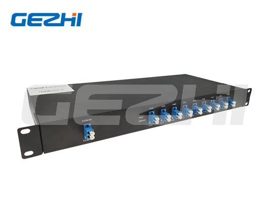 1U Chassis Rackmount 1470-1610nm Fiber Multiplexer 8ch CWDM Mux/Demux LC/UPC SMF-28e of op maat voor PON CATV-systemen