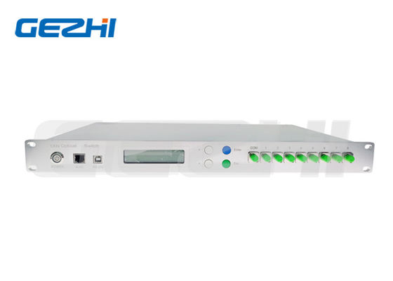 RS232 en Ethernet Interface Rackmount 1×N(N≤8) Optische schakelaar met golflengtebereik 1260~1650nm