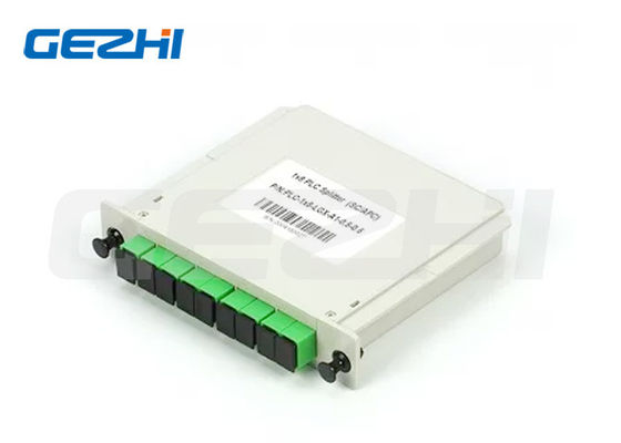 1x8 SC/APC Single Mode G657A1 LGX Cassette PLC Splitter met lage invoegverlies en compact ontwerp voor FTTx