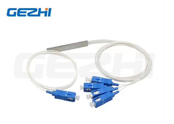 1x4 SC UPC PLC Splitter met G657A1 Fiber en 0.9mm Kabeldiameter voor FTTH Toepassingen