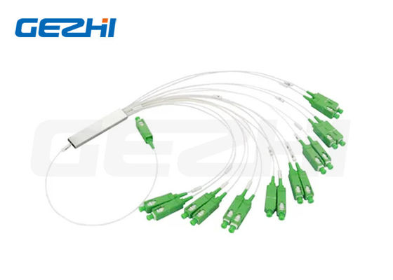1x16 SC Groene Connector Lage Invoegverlies 0.9mm Mini Tube PLC Splitter voor FTTH en PON Systemen