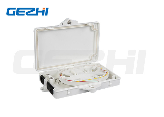 4 Fiber Splicing Fiber Optic Termination Box 2 Core ABS PC Plastic Flame Retardant