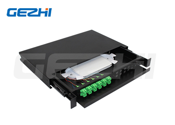 LCUPC SCUPC 1U ODF optische distributie frame slide uitneembaar 24 cores glasvezel doos