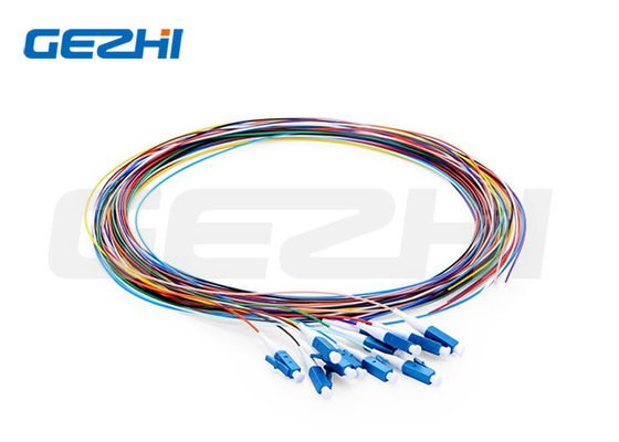 1m 3ft Glasvezel Pigtail Single Mode Lc Upc 12 vezels Os2 Onbekleed Kleurcode