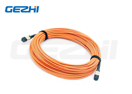 24F MPO (vrouwelijk) - MPO (vrouwelijk) 3.0mm LSZH Fiber Optic Patch Cord / Trunk Cable