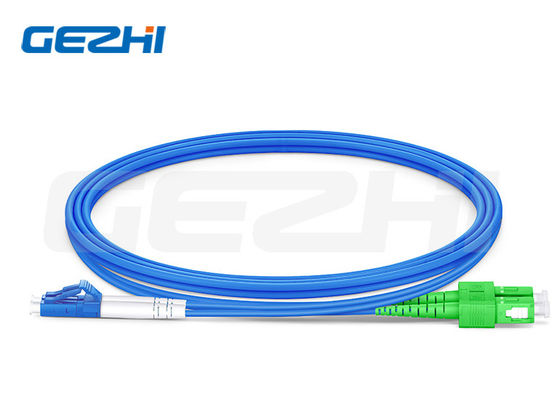 LC UPC naar SC APC Duplex OS2 Single Mode Gepantserde LSZH 3.0mm Fiber Patch Cable voor gebruik binnen