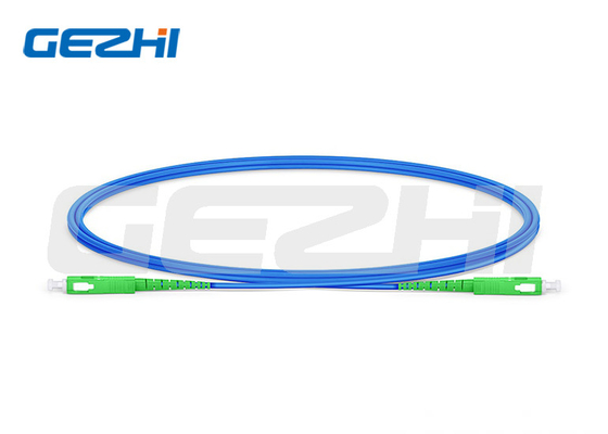 1m SC APC naar SC APC Simplex OS2 Single Mode Indoor Armored PVC (OFNR) 3,0 mm Fiber Optic Patch Cable