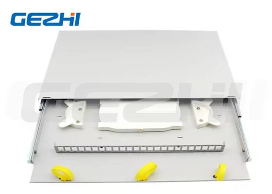 19 inch 1U Slide Rail Rack Mount Full Cover Fiber Optic Patch Panel