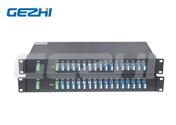 16 kanalen C21-C36 Dual Fiber FMU 1U Rack Mount, LC/UPC Expansion Port DWDM Mux Demux