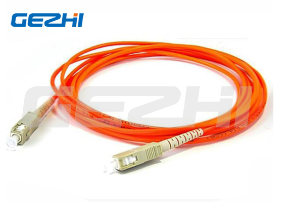 SC Style SX/DX MM Orange Fiber Optic Cable Patch Cord met ±0,1dB herhaalbaarheid